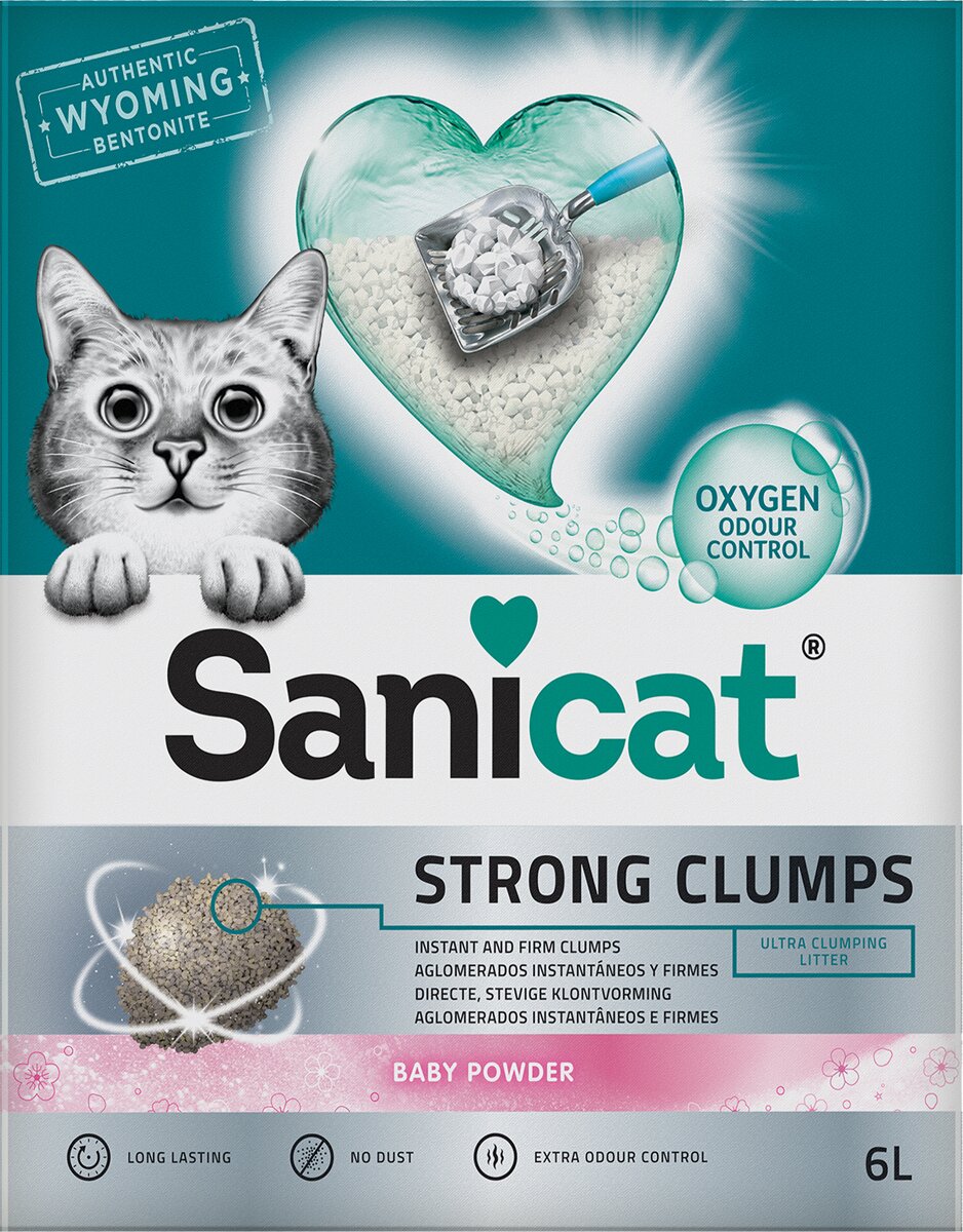 Imagen 0 de Arena aglomerante Sanicat para gatos Strong Clumps 6 L