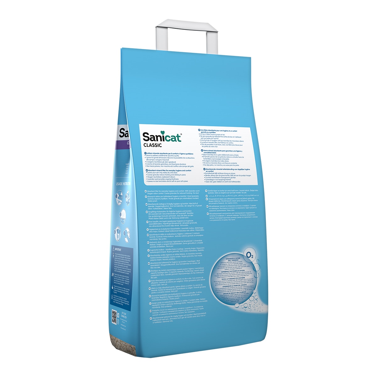 Arena absorbente Sanicat Classic Lavender para gatos 10 L 2