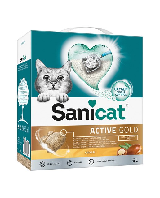 Imagen 0 de Arena aglomerante Sanicat para gatos Active Gold 6 L