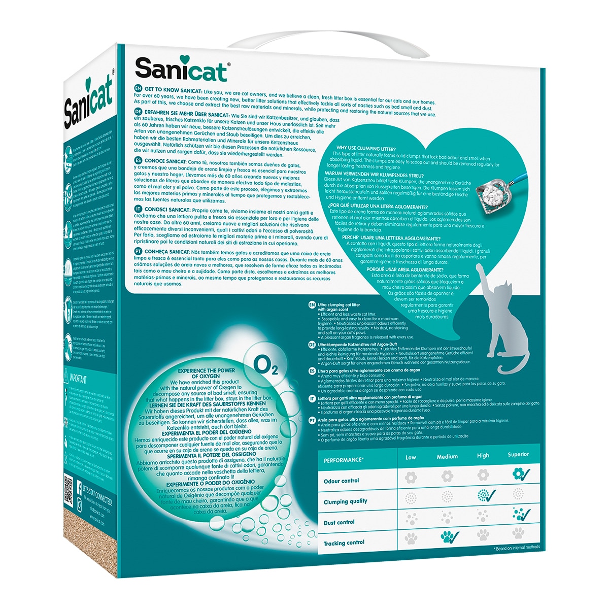 Arena aglomerante Sanicat para gatos Active Gold 6 L 2