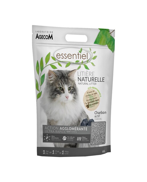 Essentiel - Arena aglomerante Essentiel Natural Carbón Activo para gatos