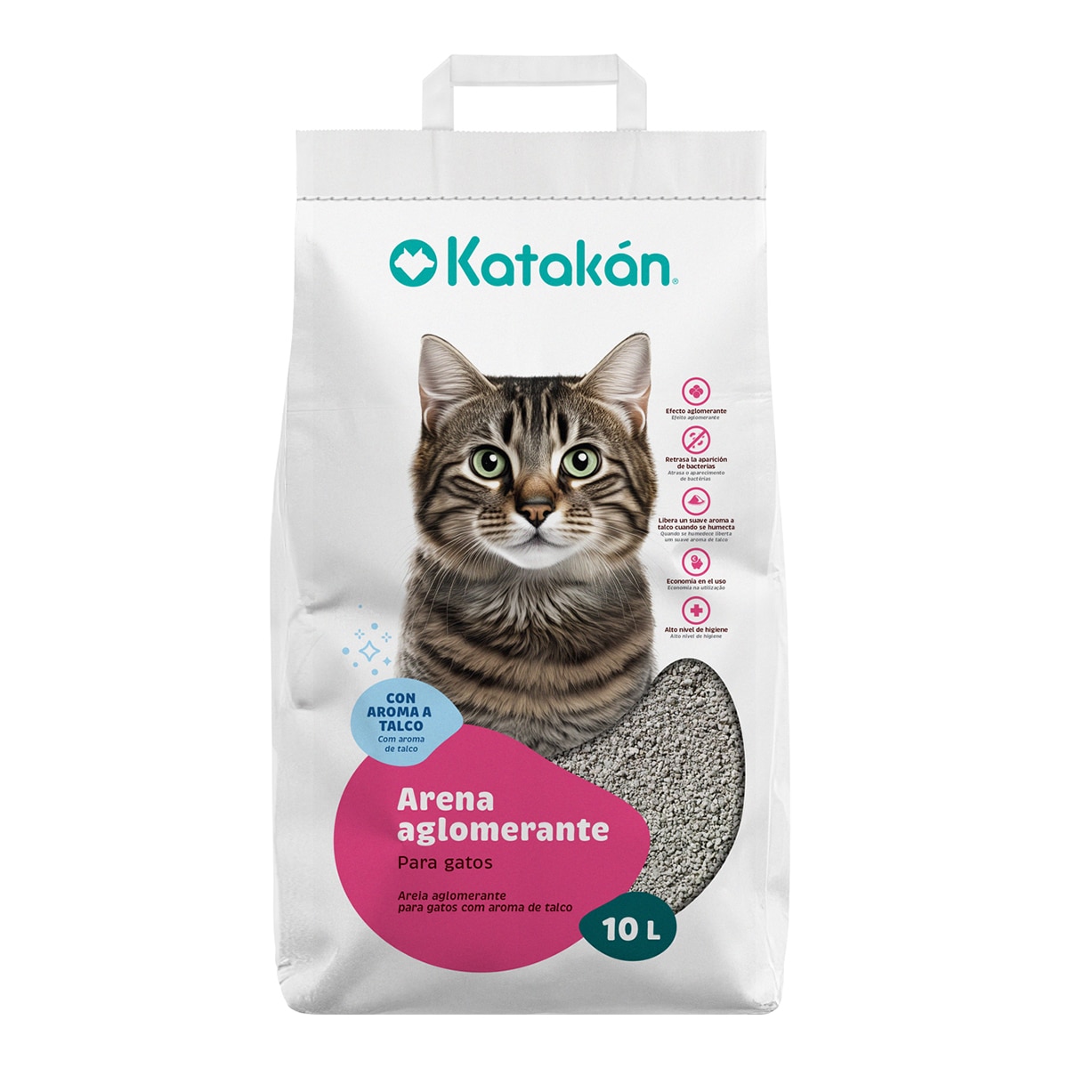 Katakán - Arena aglomerante Katakán para gatos perfume talco