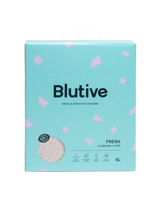 Blutive - Lecho ultra aglomerante Blutive para gatos aroma Fresh 6 L