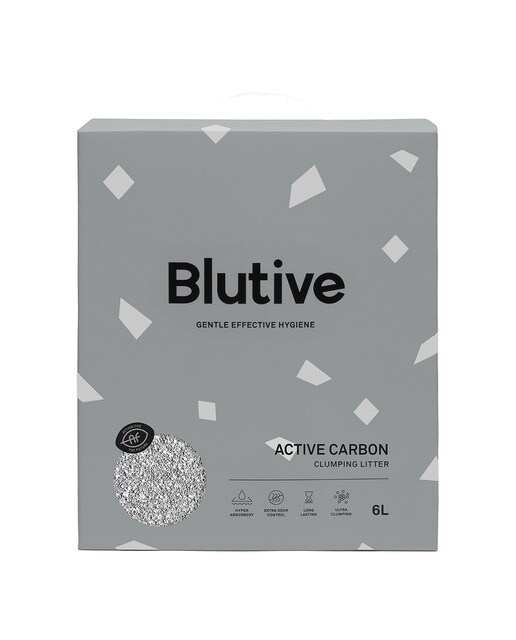 Blutive - Lecho ultra aglomerante Blutive para gatos con carbón activo 6 L