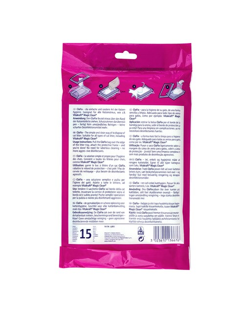 Bolsas higiénicas Vitakraft para bandejas de gatos 15 unidades 2