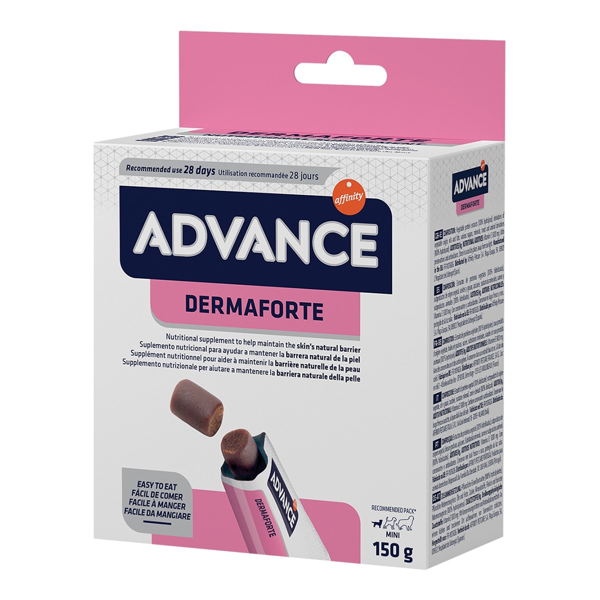 Advance - Suplemento nutricional para perros cachorros y adultos Advance Dermaforte 15 uds