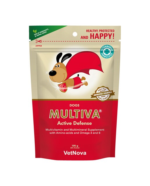 Multiva - Alimento complementario multivitamínico para perros Vetnova Multiva Active Defense Dogs 30 chews