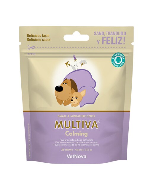 Imagen 1 de Alimento complementario para perros pequeños y mini Multiva Calming 30 chews