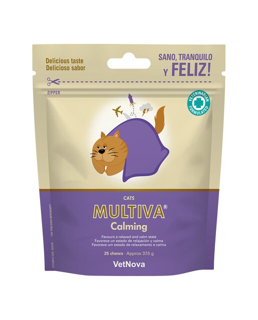 Imagen 0 de Alimento complementario para gatos Vetnova Multiva Calming 30 chews