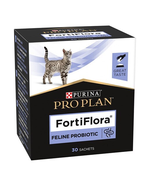 Suplemento alimenticio probiótico para gatos Purina Pro Plan FortiFlora 30 sobres