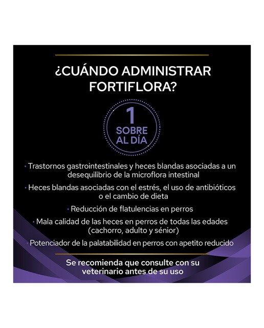 Suplemento para perros Purina Pro Plan FortiFlora Canine Probiotic 30 sobres 4