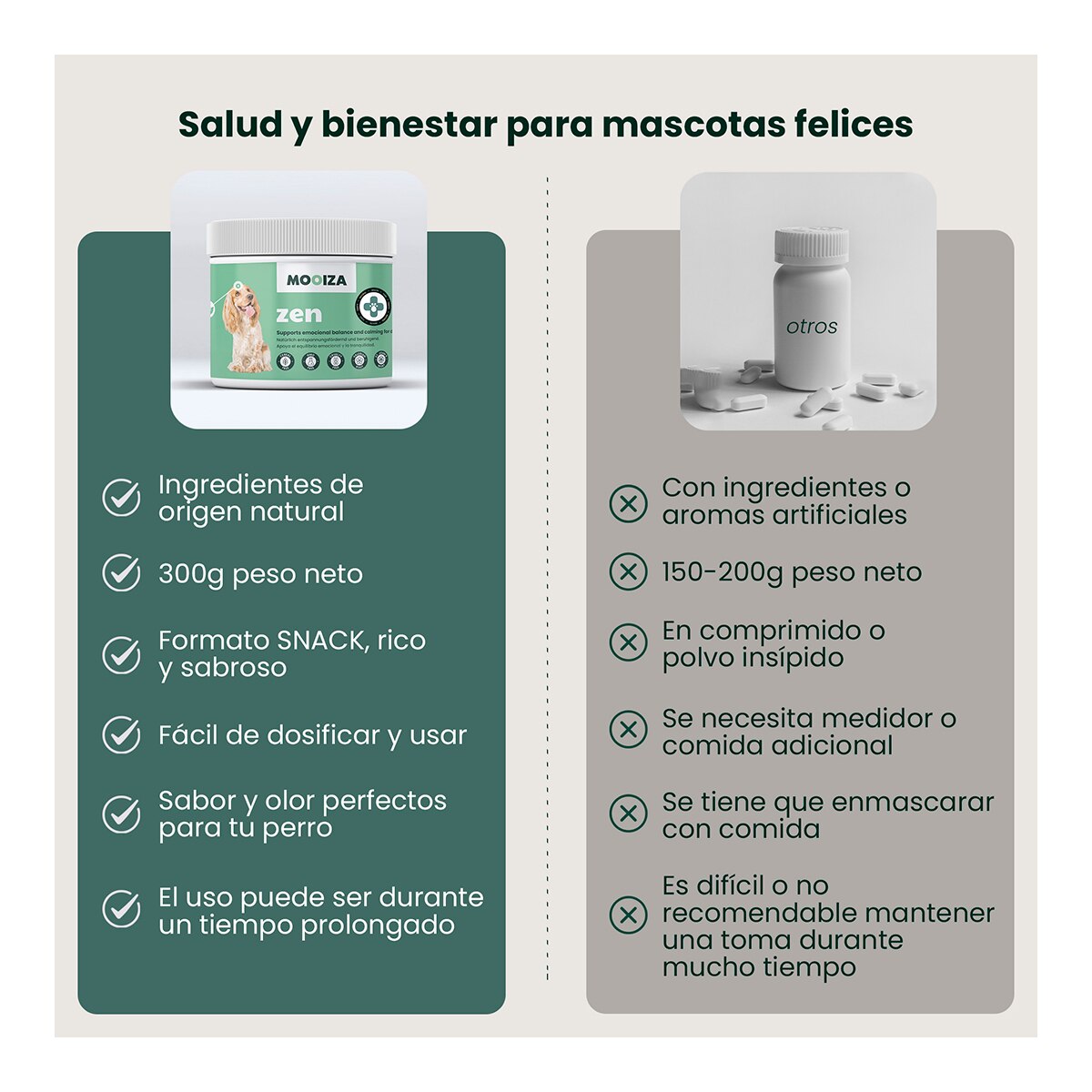 Snack natural para perros Zen Mooiza calmante cordero, patata, boniato 300 g 2