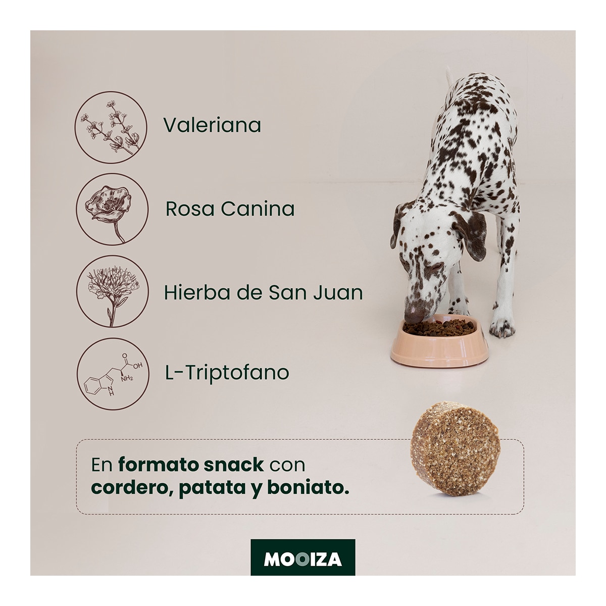 Snack natural para perros Zen Mooiza calmante cordero, patata, boniato 300 g 6