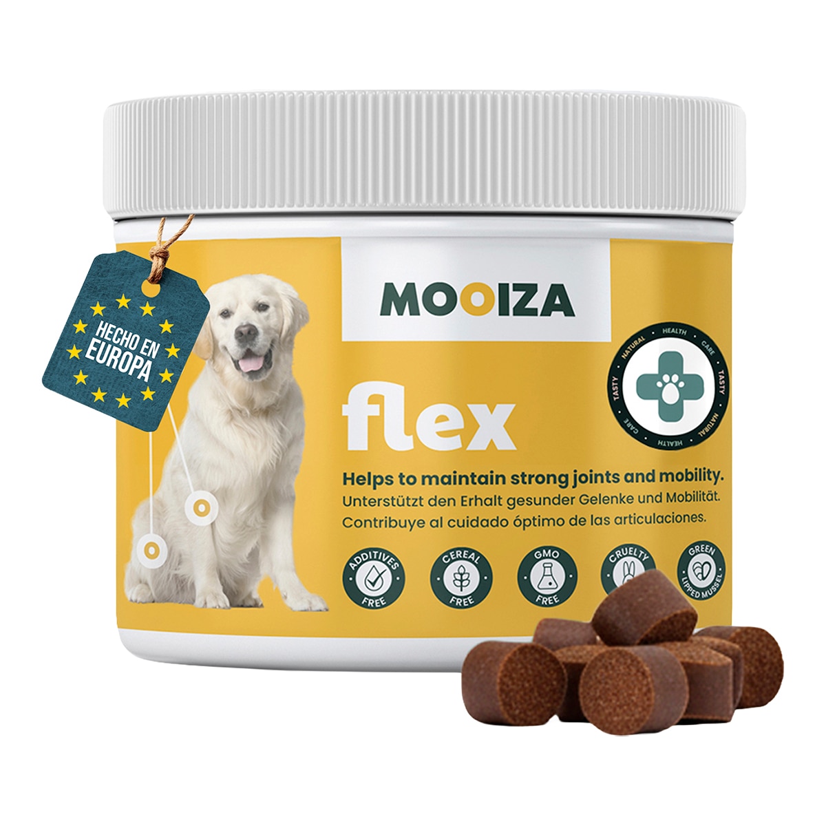Imagen 0 de Snack natural para perros Flex Mooiza condroprotecto cordero, patata y boniato 300 g