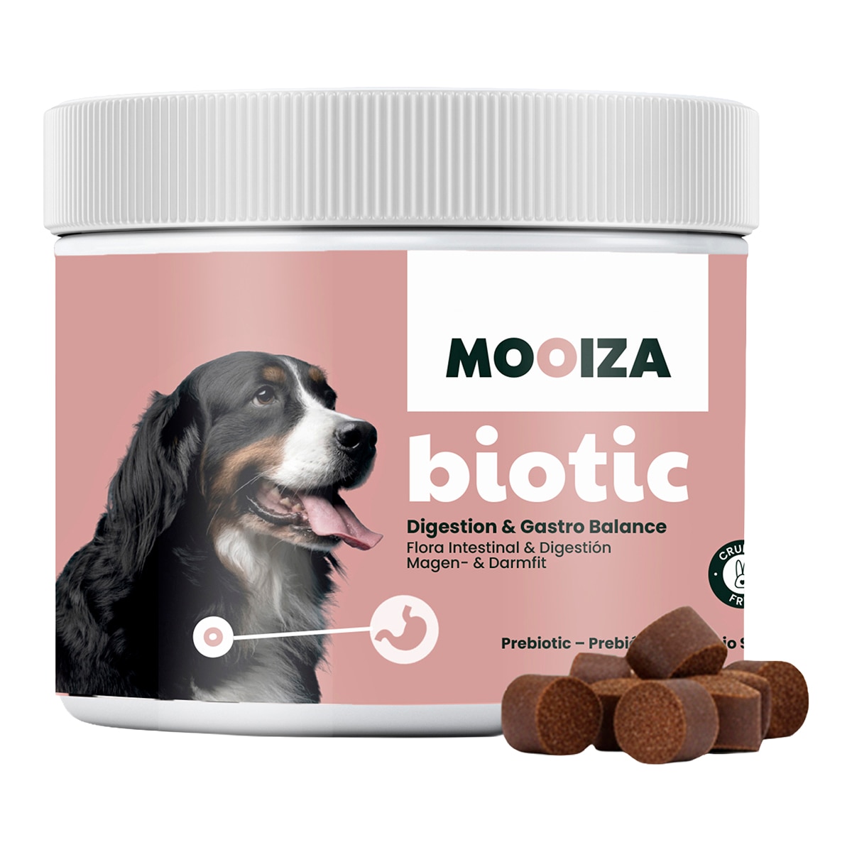 Imagen 0 de Snack natural para perros Biotic Moozia prebiotico cordero, patata y boniato 300 g