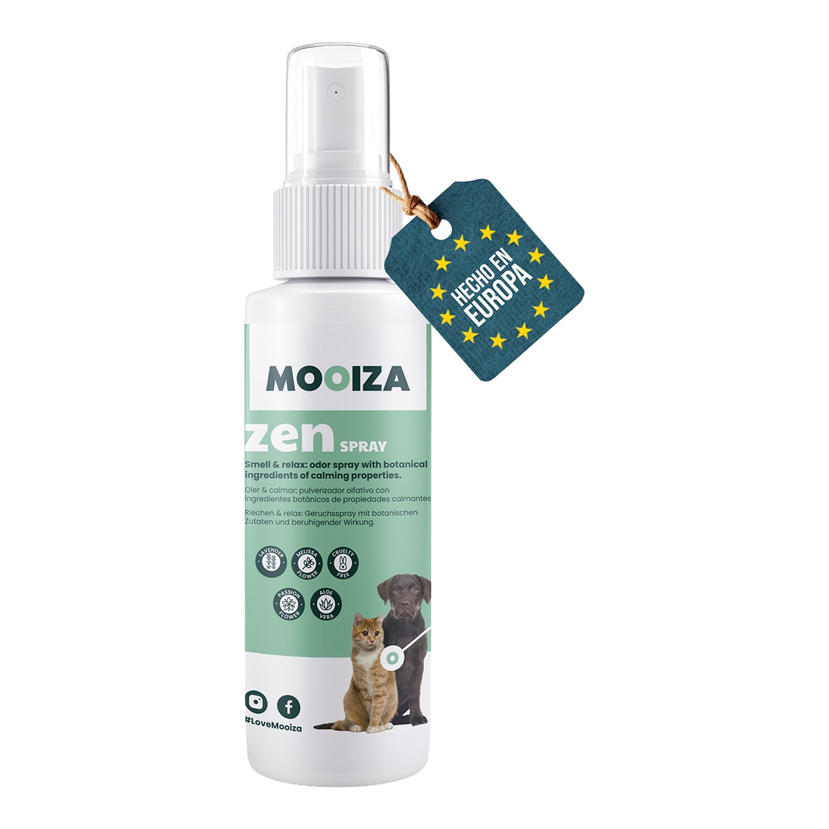 Imagen 1 de Spray calmante aromaterapia para perros y gatos Mooiza 125 ml