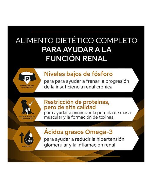 Pienso para perros adultos y sénior Purina Pro Plan Función Renal Dietas Veterinarias 2