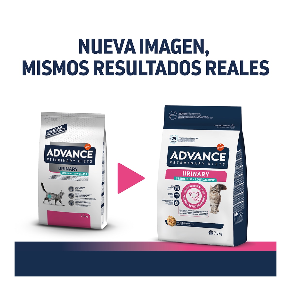 Pienso para gatos adultos Advance Urinary Sterilized Low Calorie Dietas veterinarias 2