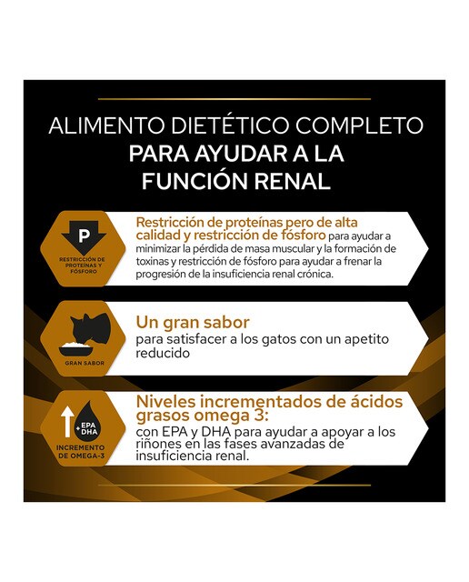 Pienso para gatos adultos y sénior Purina Pro Plan Función Renal Dietas Veterinarias 3