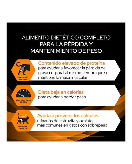 Pienso para gatos adultos Purina Pro Plan Obesity Management Dietas Veterinarias 2