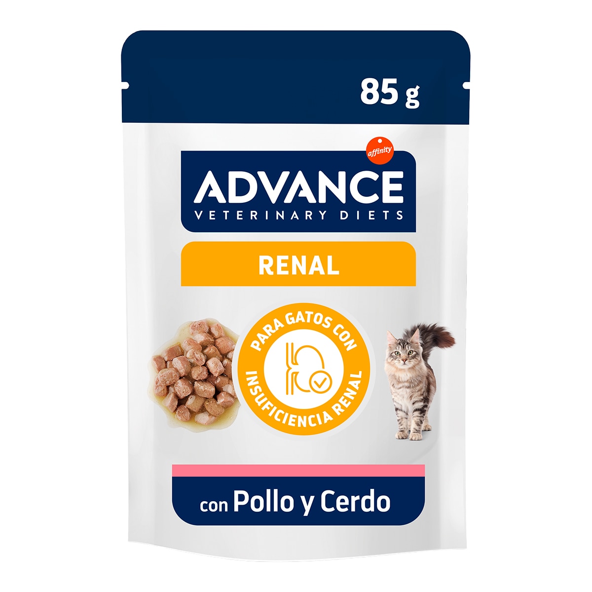 Imagen 1 de Comida húmeda para gatos adultos Advance Renal Dietas Veterinarias pollo y cerdo 85 g