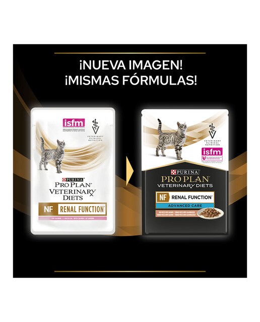 Comida húmeda para gatos adultos Purina Pro Plan Función Renal Dietas Veterinarias salmón 10 sobres 3