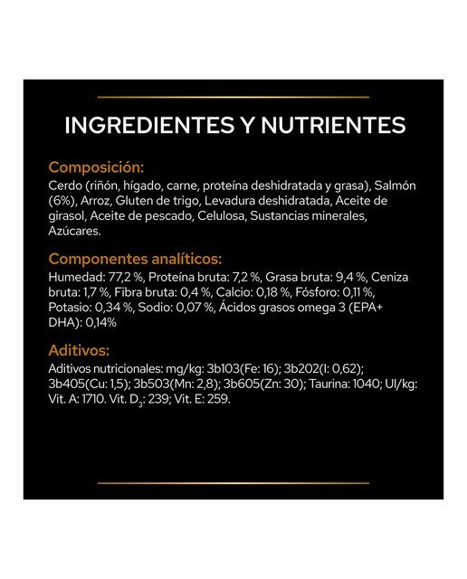 Comida húmeda para gatos adultos Purina Pro Plan Función Renal Dietas Veterinarias salmón 10 sobres 6