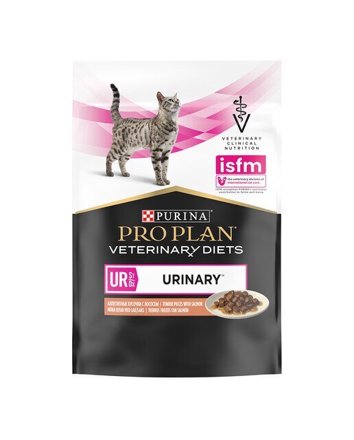 Comida húmeda para gatos adultos Purina Pro Plan Urinary Dietas Veterinarias salmón 10 sobres 2