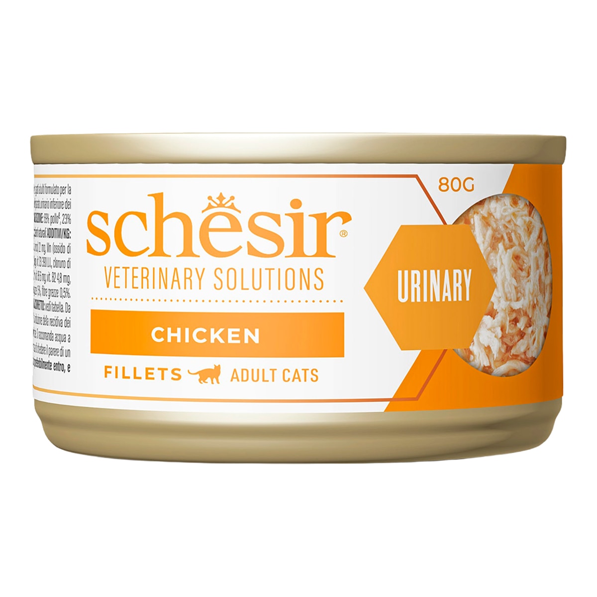 Imagen 0 de Comida húmeda para gatos adultos Urinary Schesir filetes pollo 80 g