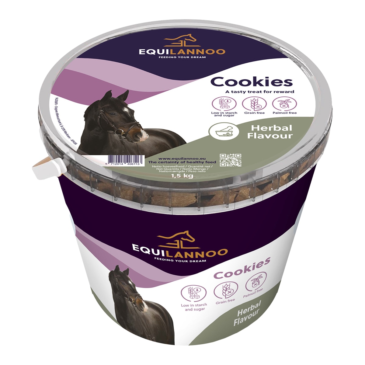 Imagen 1 de Snacks para caballos Equilannoo Horse Treats herbal 1,5 kg