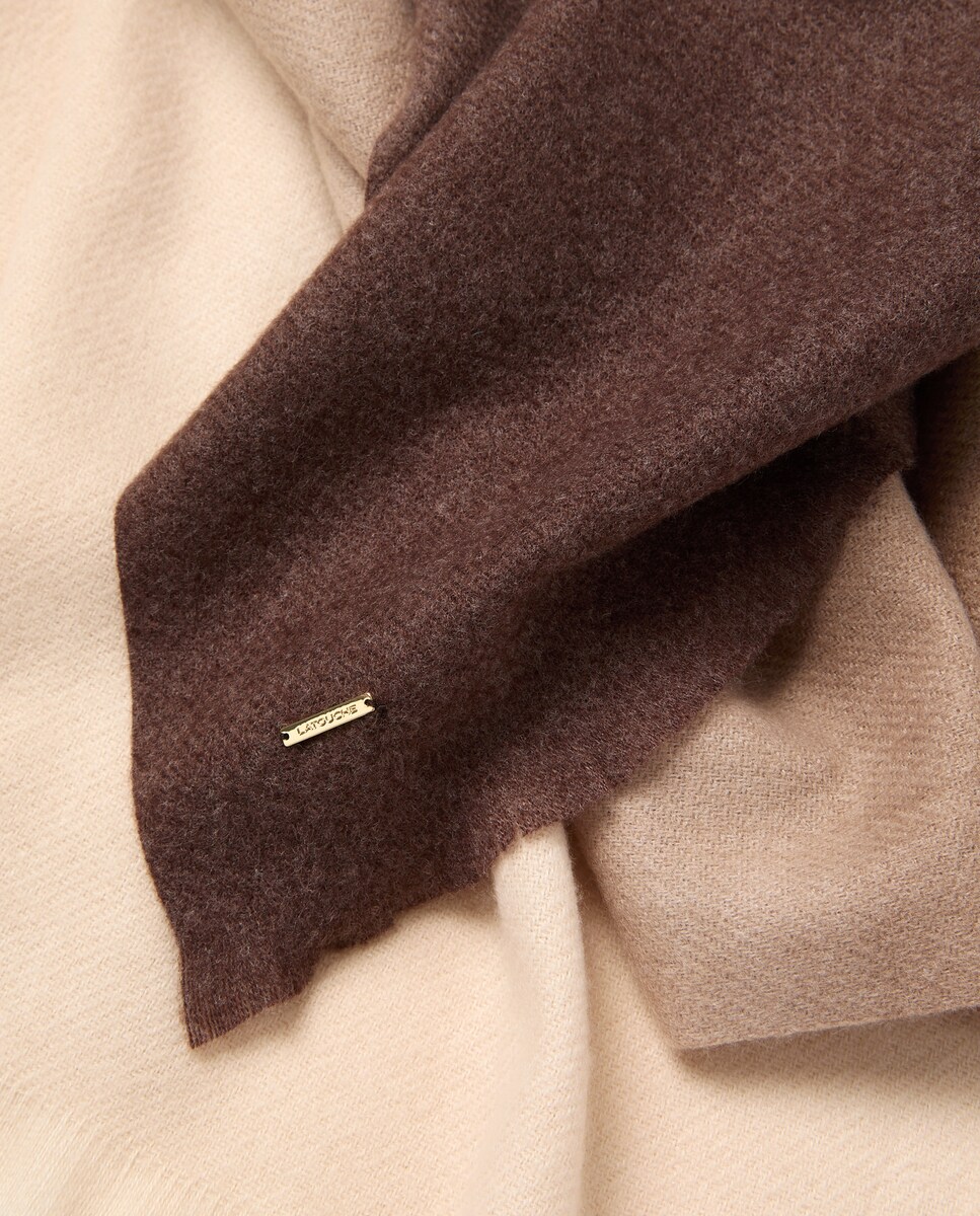 Cachecol de Caxemira com Degradé 730 Camel-3