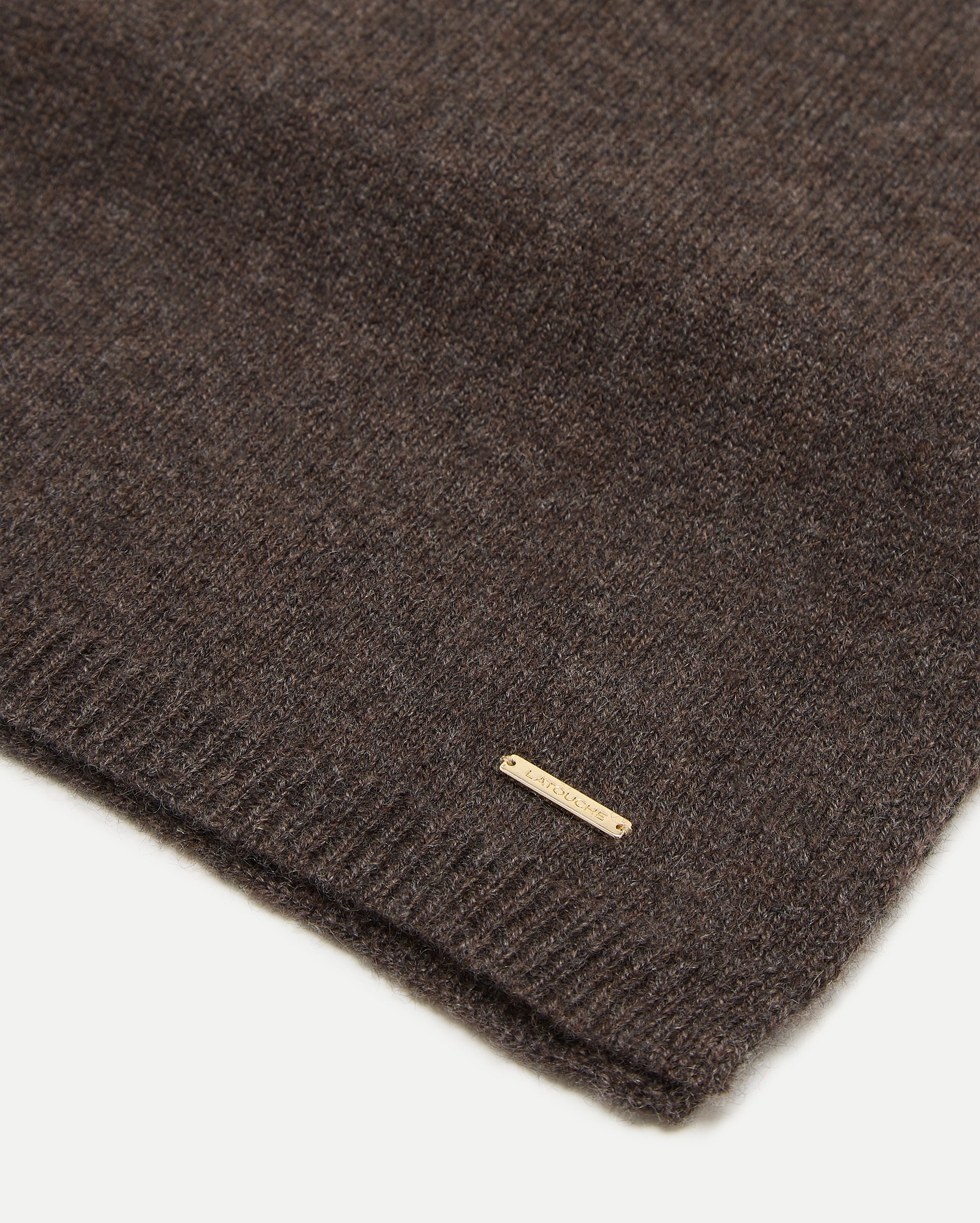 Bufanda realizada 100% en cashmere - Latouche - Marrón Marrón-3