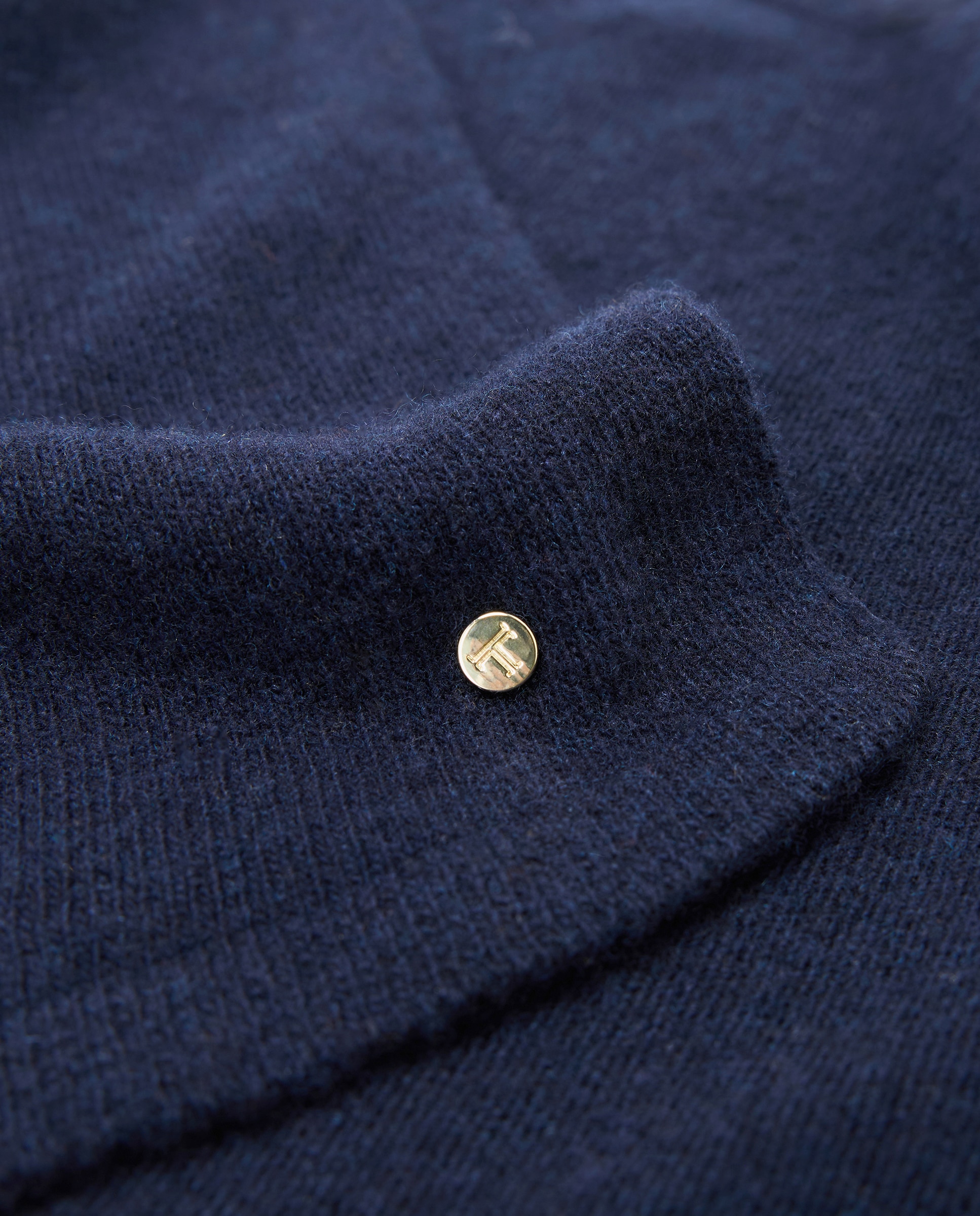 Bufanda de lana cashmere - Latouche - Azul marino Azul marino-3