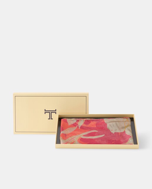 Imagen 0 de Echarpa de chifon seda con estampado floral
