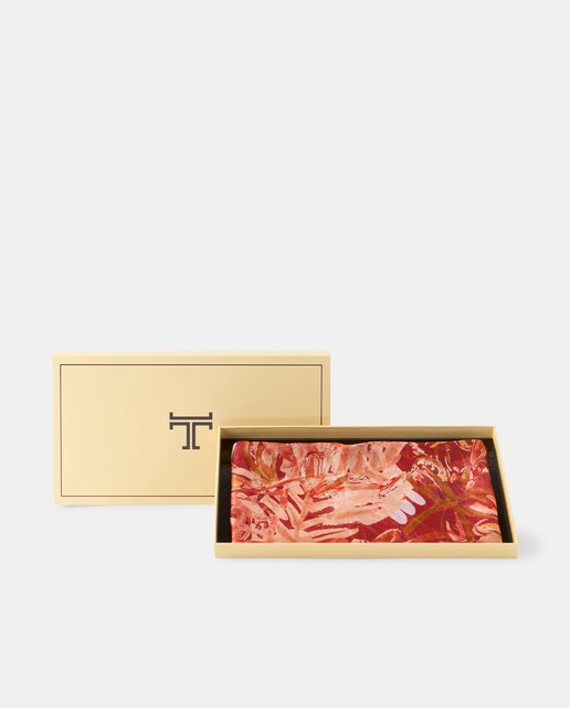 Imagen 0 de Echarpa de chifon seda con estampado selva