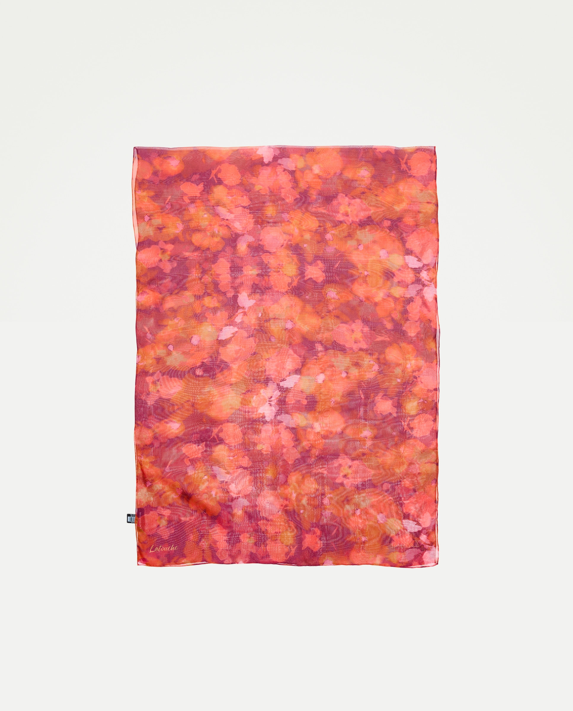 Chiffon 100% Seda com Estampado Laranja-queimado-2