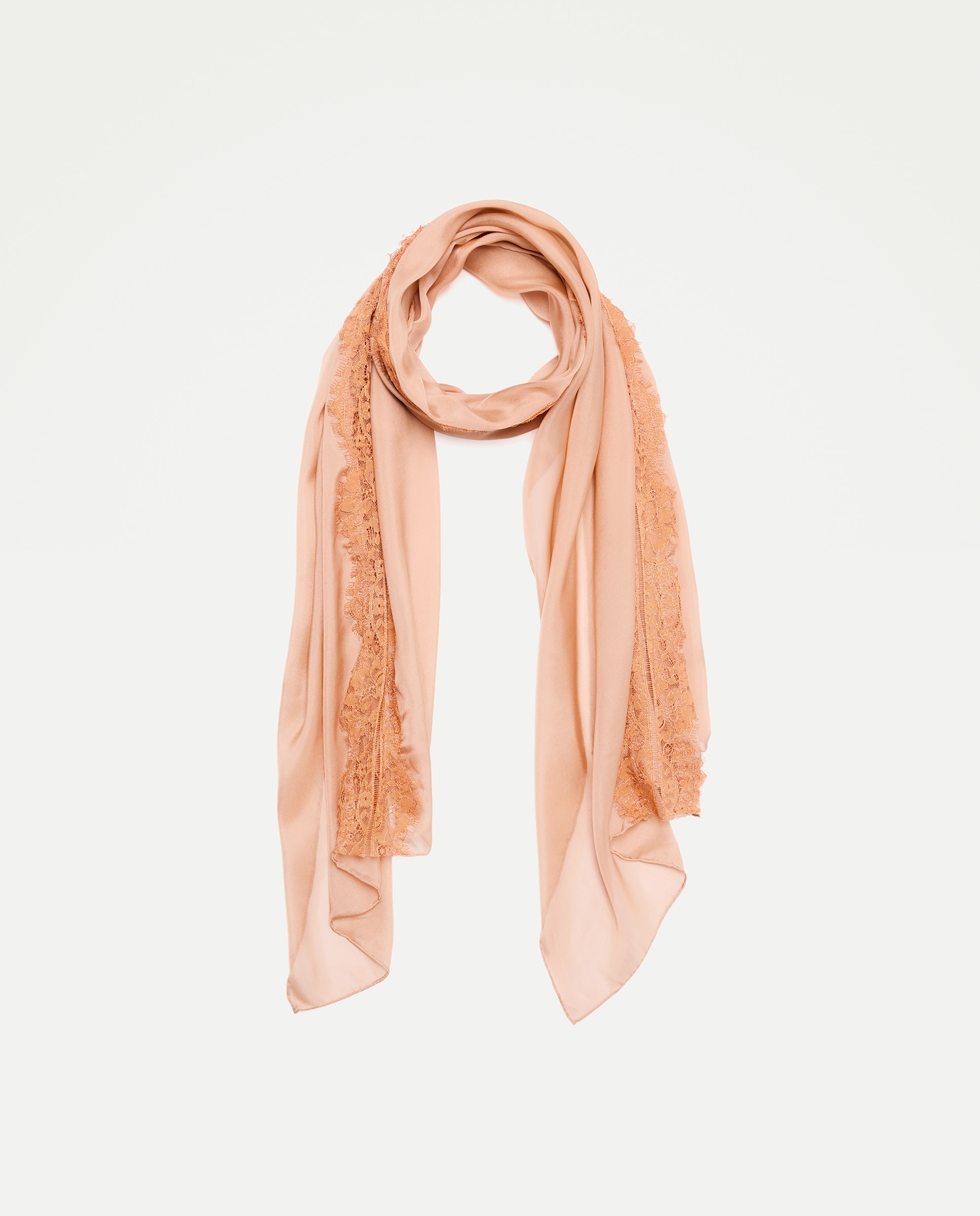 Imagem 0 de Chiffon 100% Seda com Detalhes de Renda