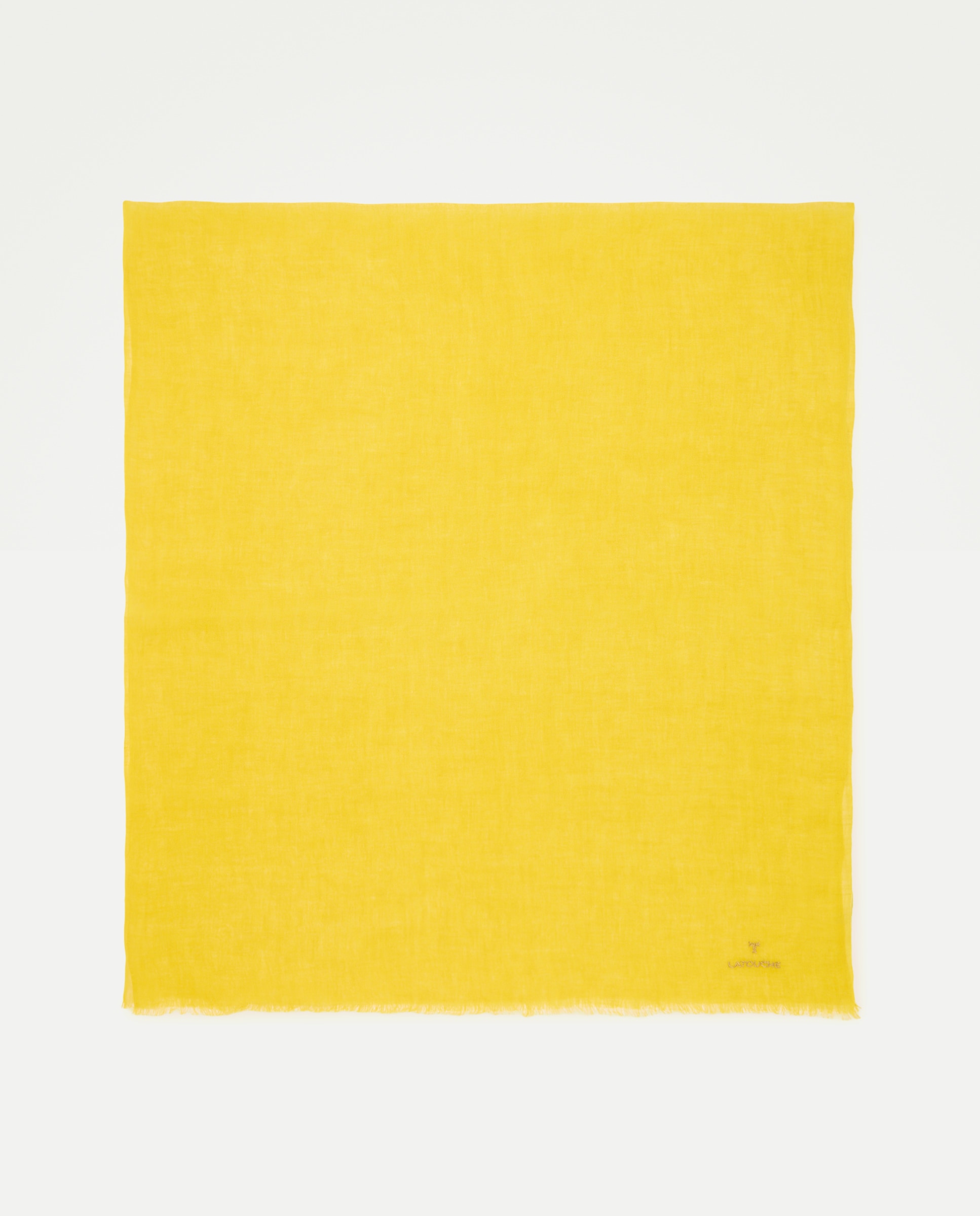 Écharpe de Linho Lisa Amarelo-limão-2