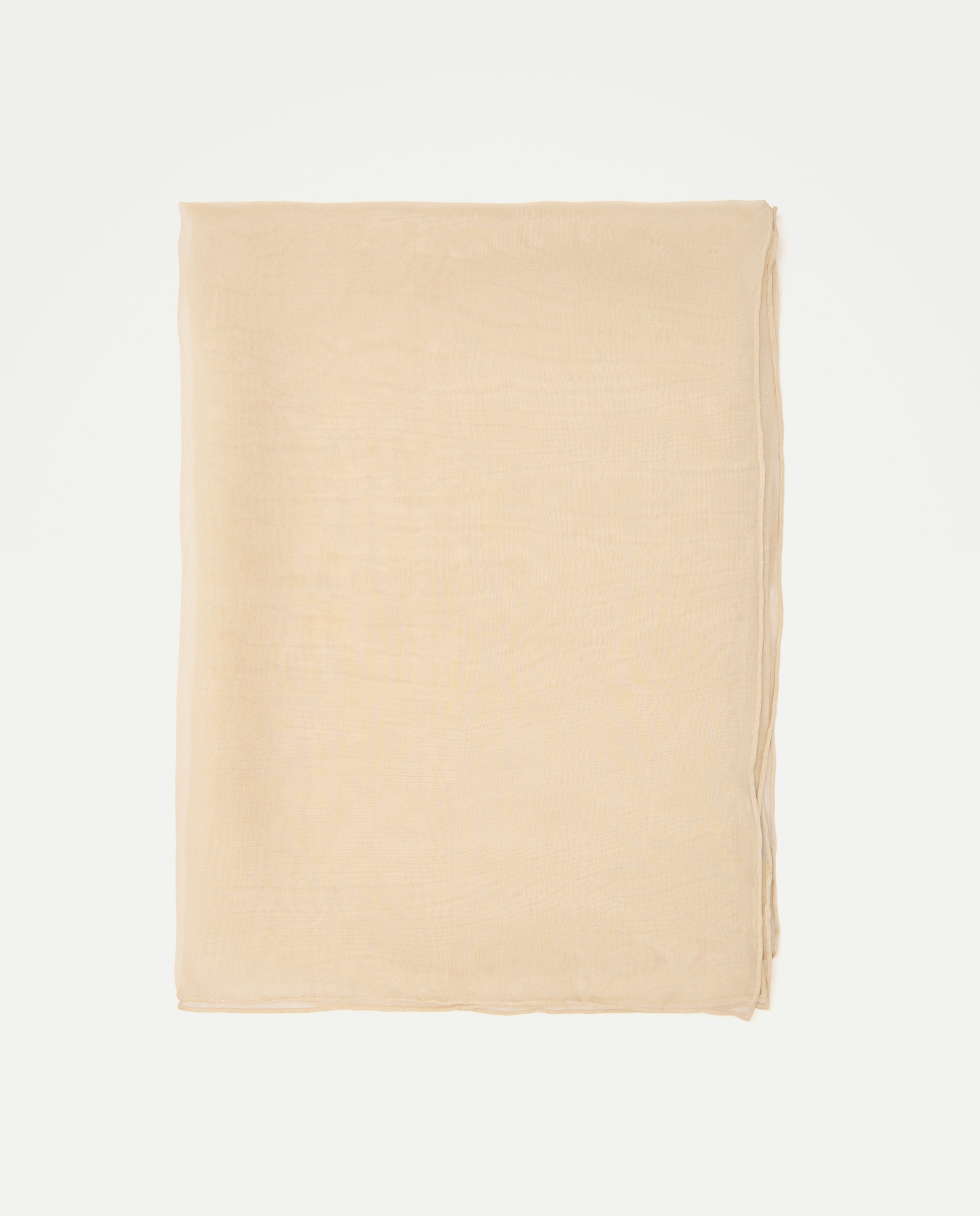 Écharpe em Chiffon de Seda e Liso 120 Cru-2