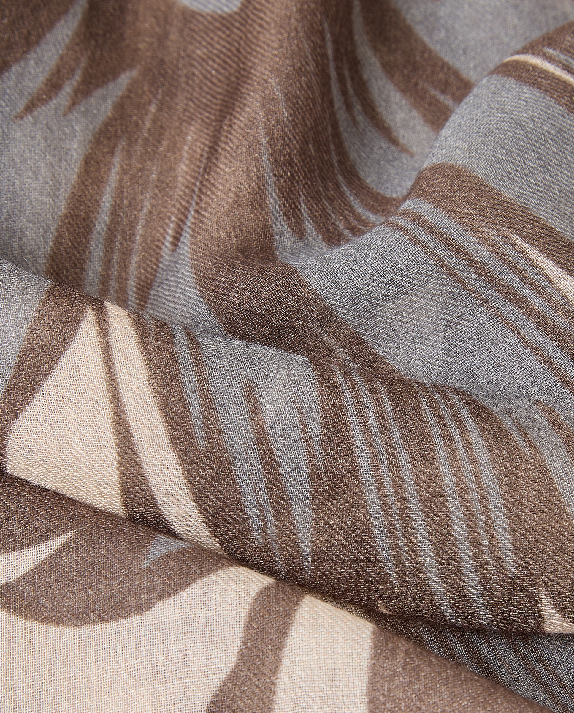 Écharpe com Estampado Floral Cinzento-claro-3