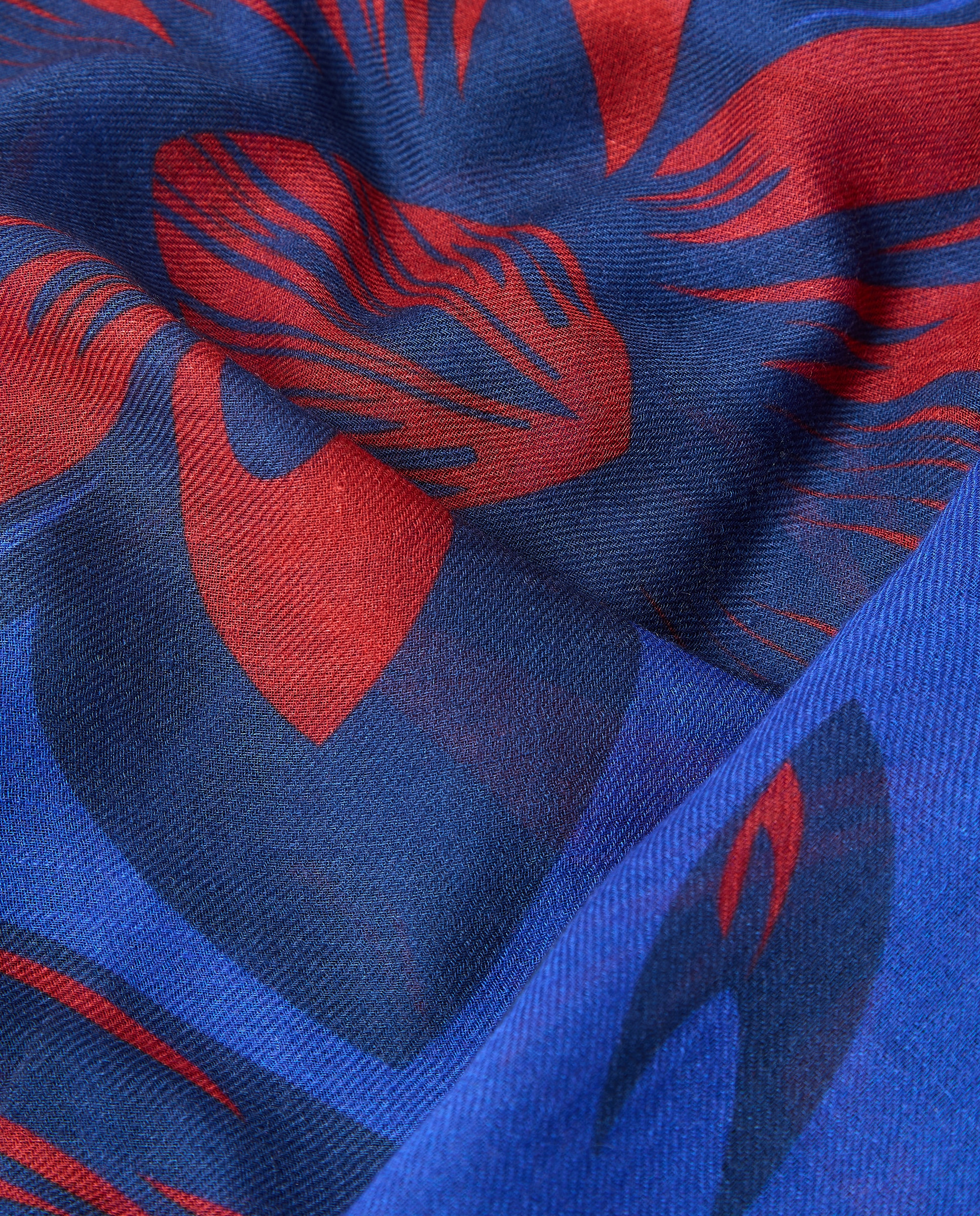 Écharpe com Estampado Floral 400 Azul-3