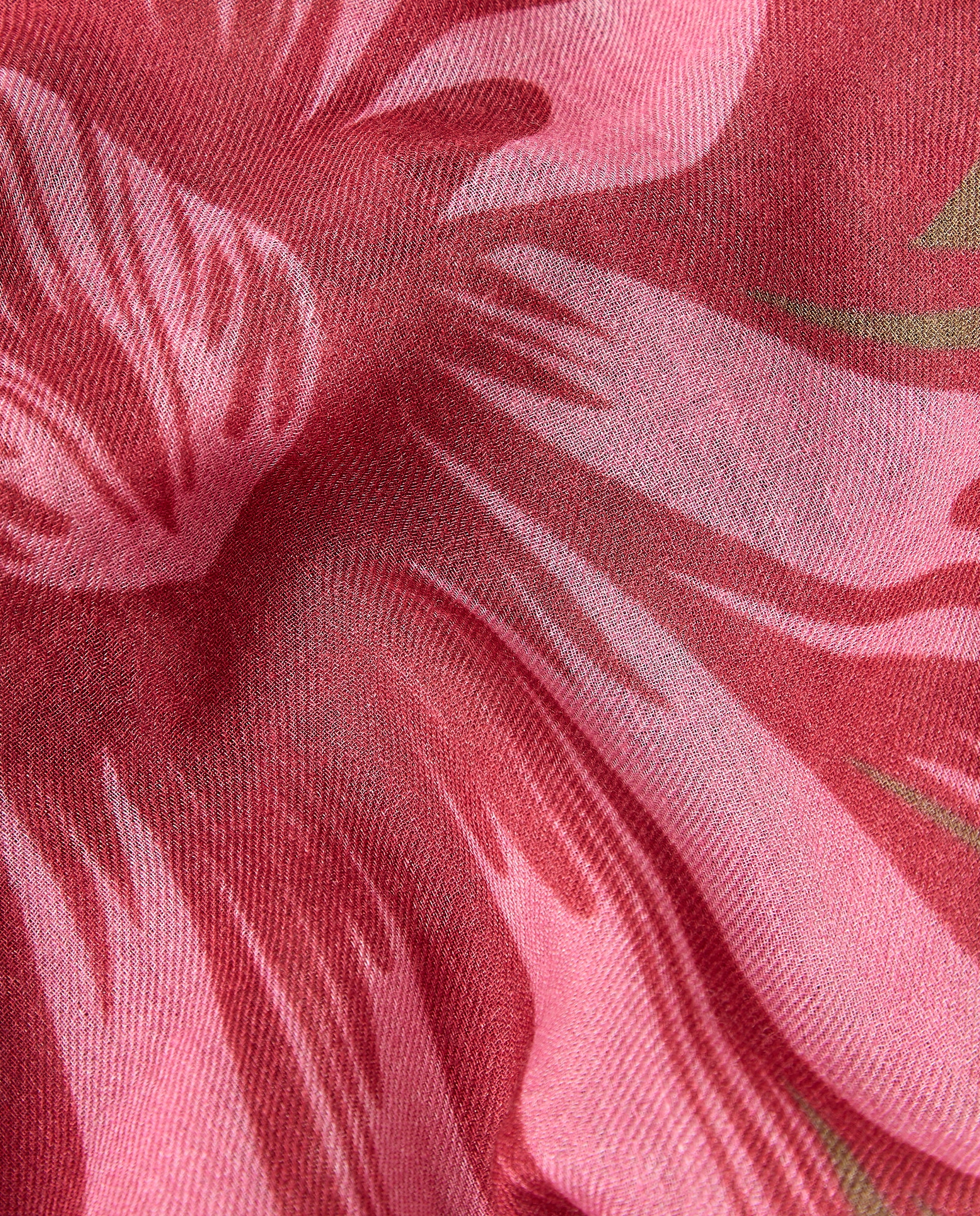 Écharpe com Estampado Floral 600 Vermelho-3