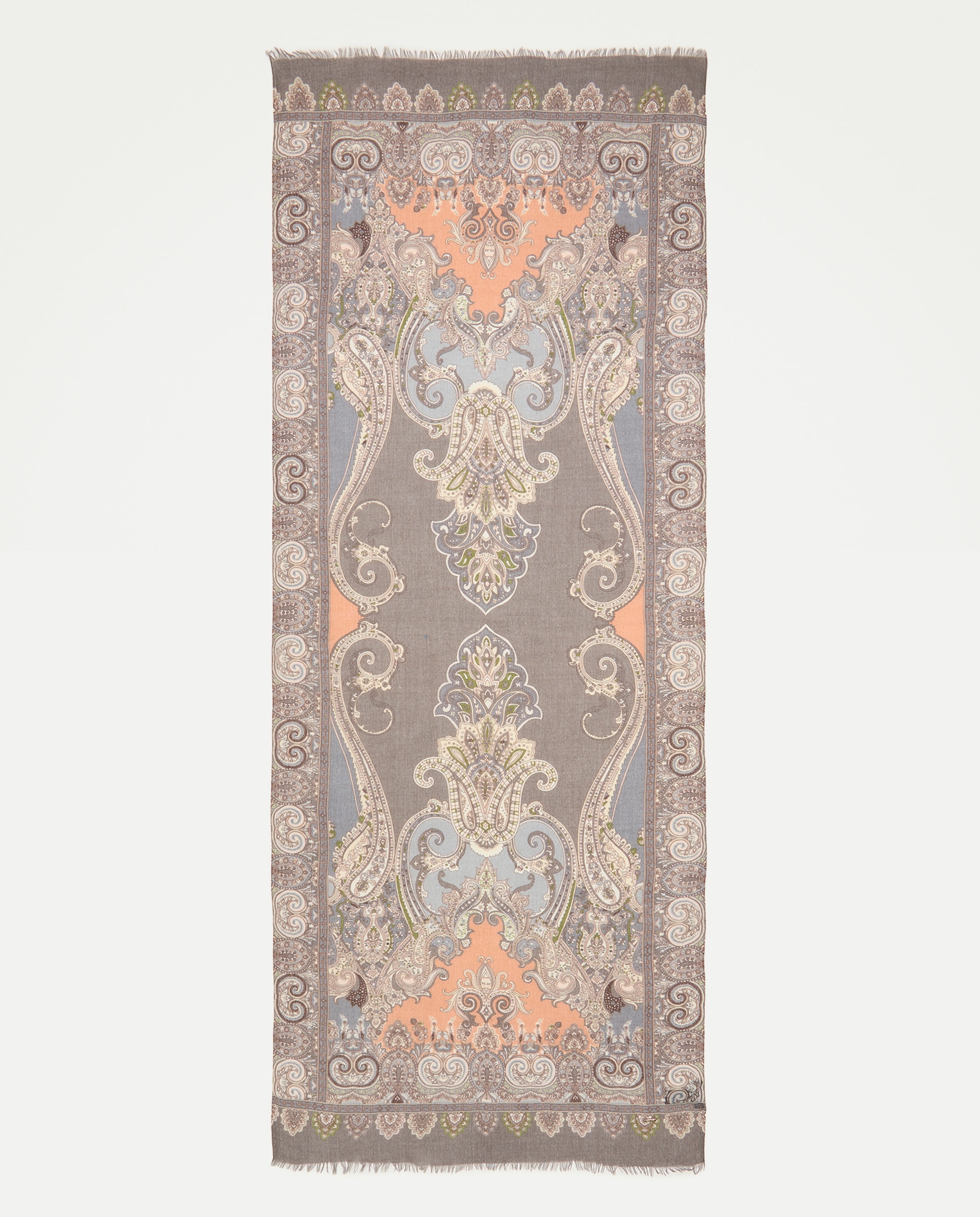 Echarpe estampado paisley - Latouche - Gris claro Gris claro-2