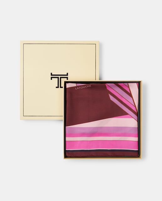 Imagem 0 de Lenço de Sarja e Seda com Estampado Geométrico