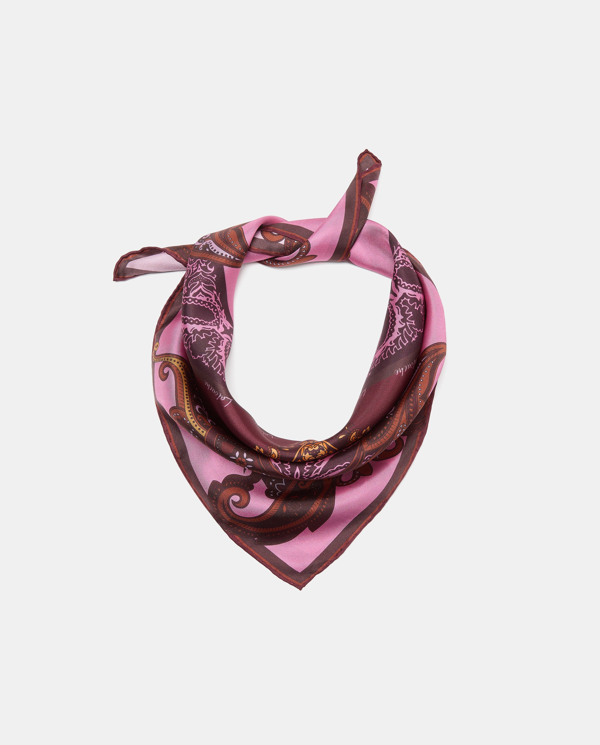 Imagem 0 de Lenço de Sarja e Seda Estampado Paisley Posicionado