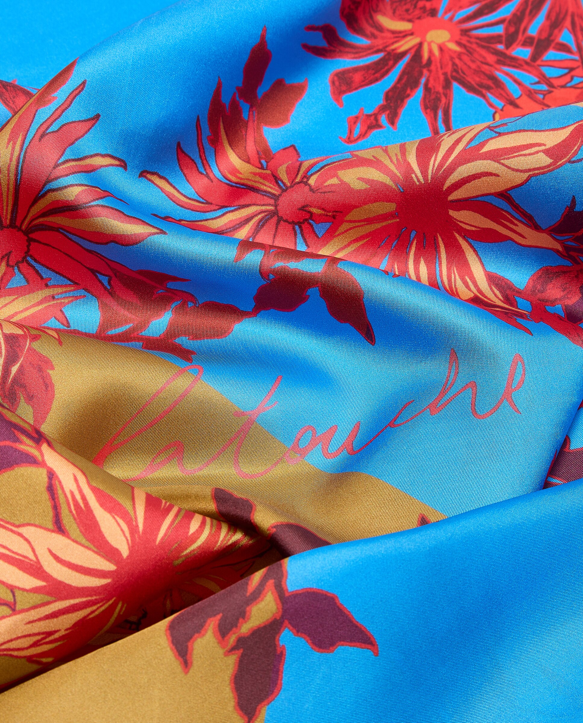 Pañuelo twill con estampado cuadricolor - Latouche - 400 Azul 400 Azul-3