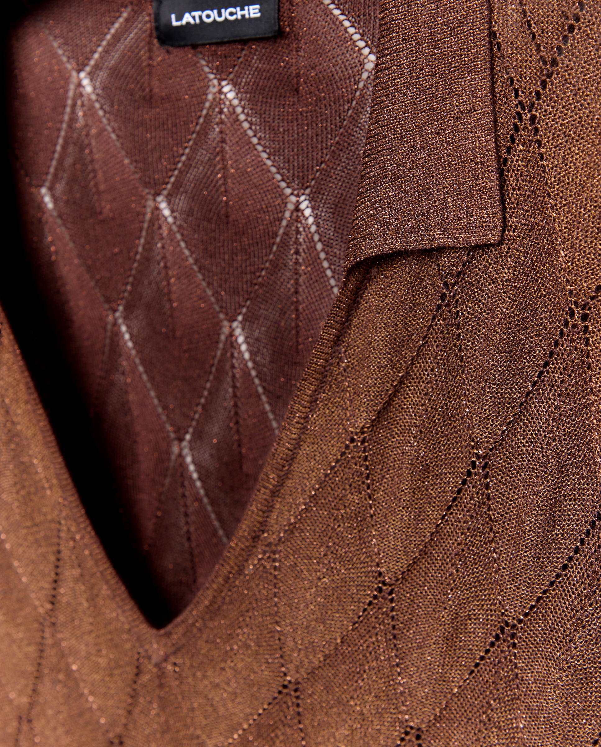 Kaftan Liso. Castanho-3