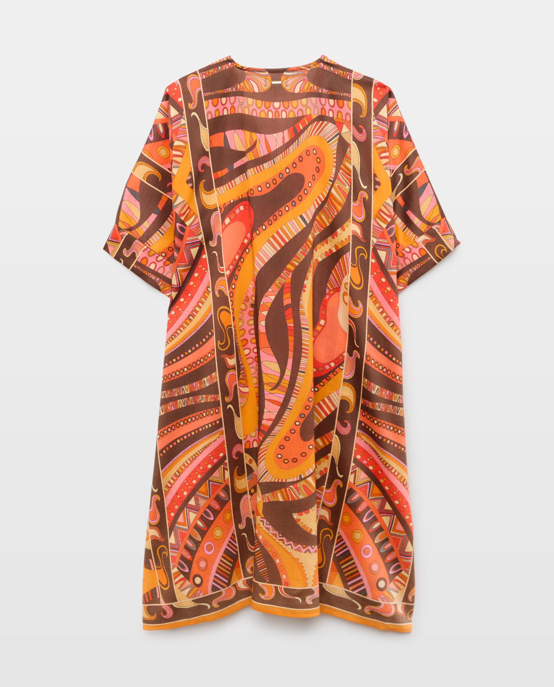 Kaftan Estampado Castanho-2