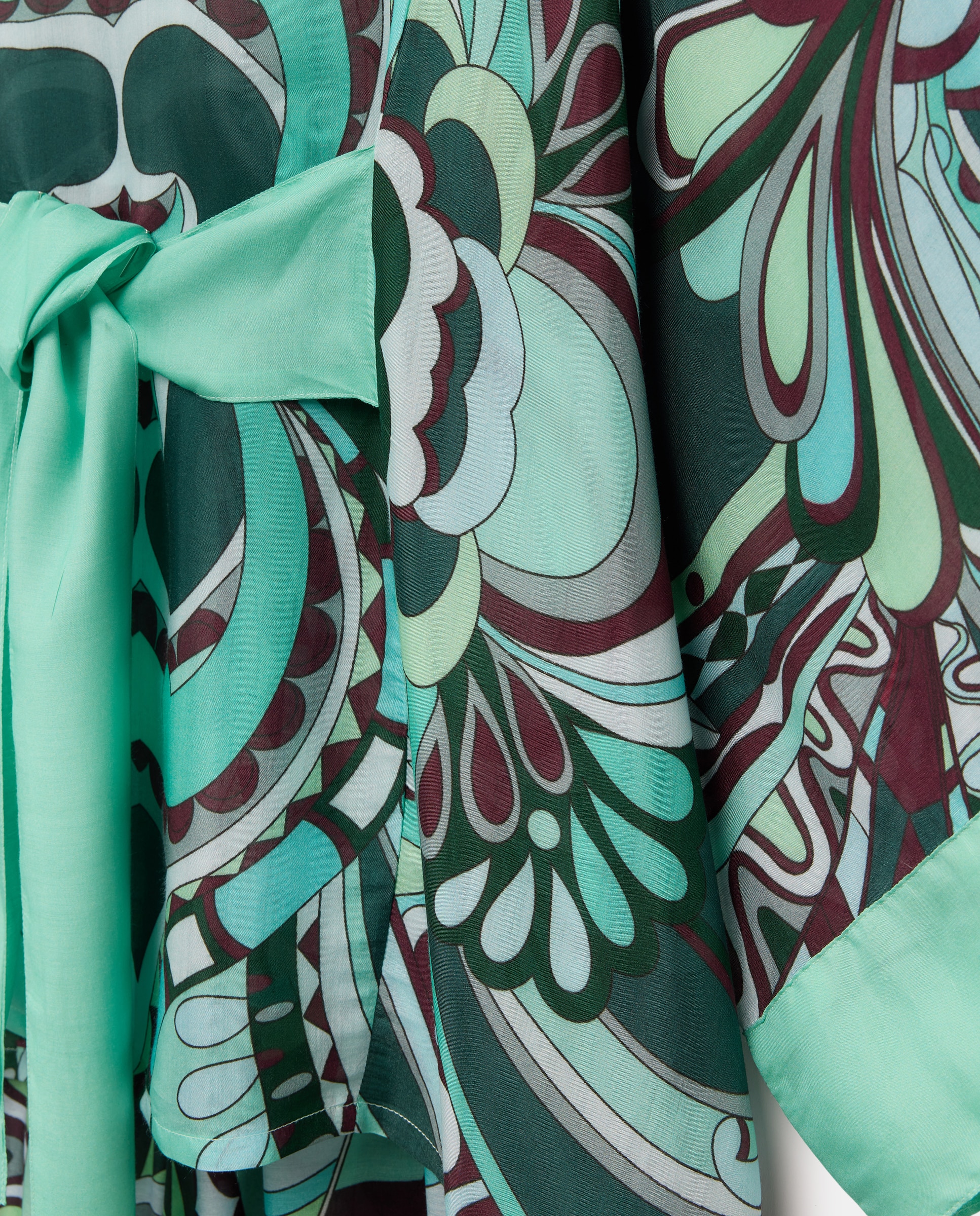 Conjunto com Estampado dos Anos Setenta Verde-3
