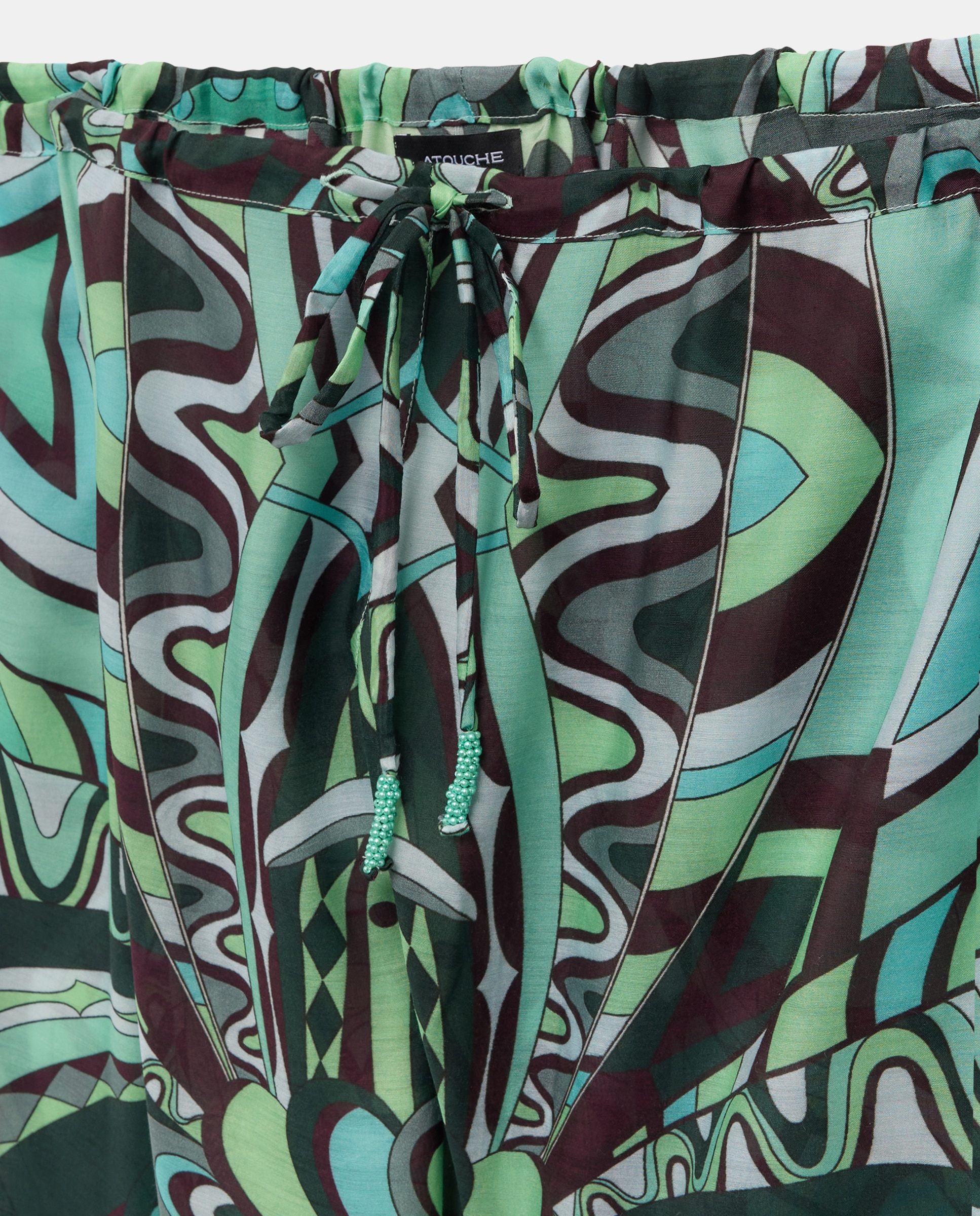 Conjunto com Estampado dos Anos Setenta Verde-4